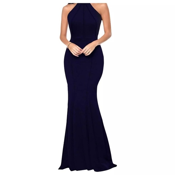 NWT Berydress Halter Mermaid Dress L - Picture 1 of 15